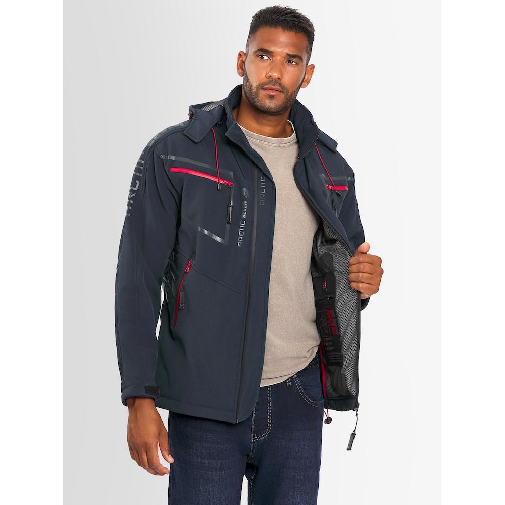 Arctic Seven Softshelljacke »ASPierr« Sportliche Outdoor Funktionsjacke Mit Abnehmbarer Kapuze ▷ Bestellen