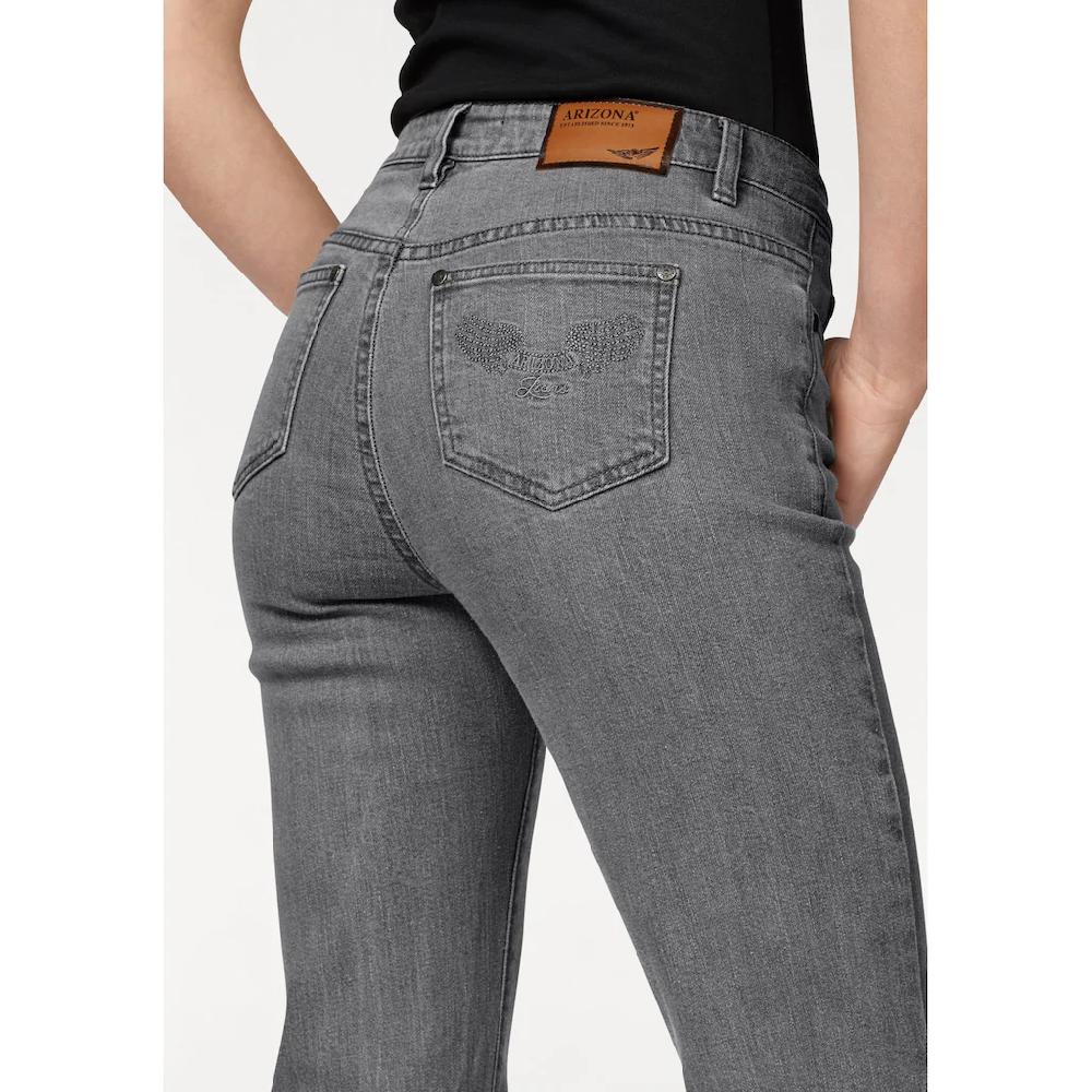 Arizona Bootcut-Jeans »Comfort-Fit« Ausgestellte Beinform Mit Eingrifftaschen High-Waist