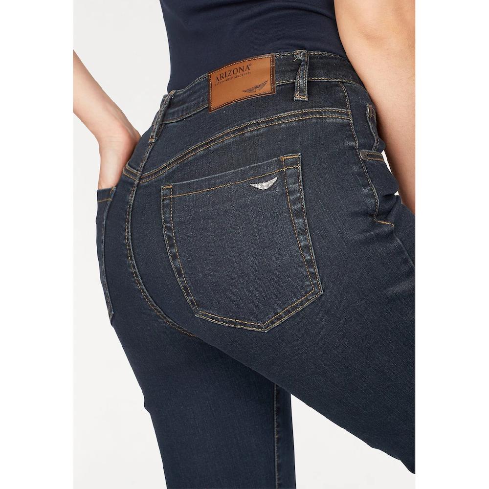 Arizona Gerade Jeans »Curve-Collection« Hohe Leibhöhe Rinsed Waschung Cleaner Look