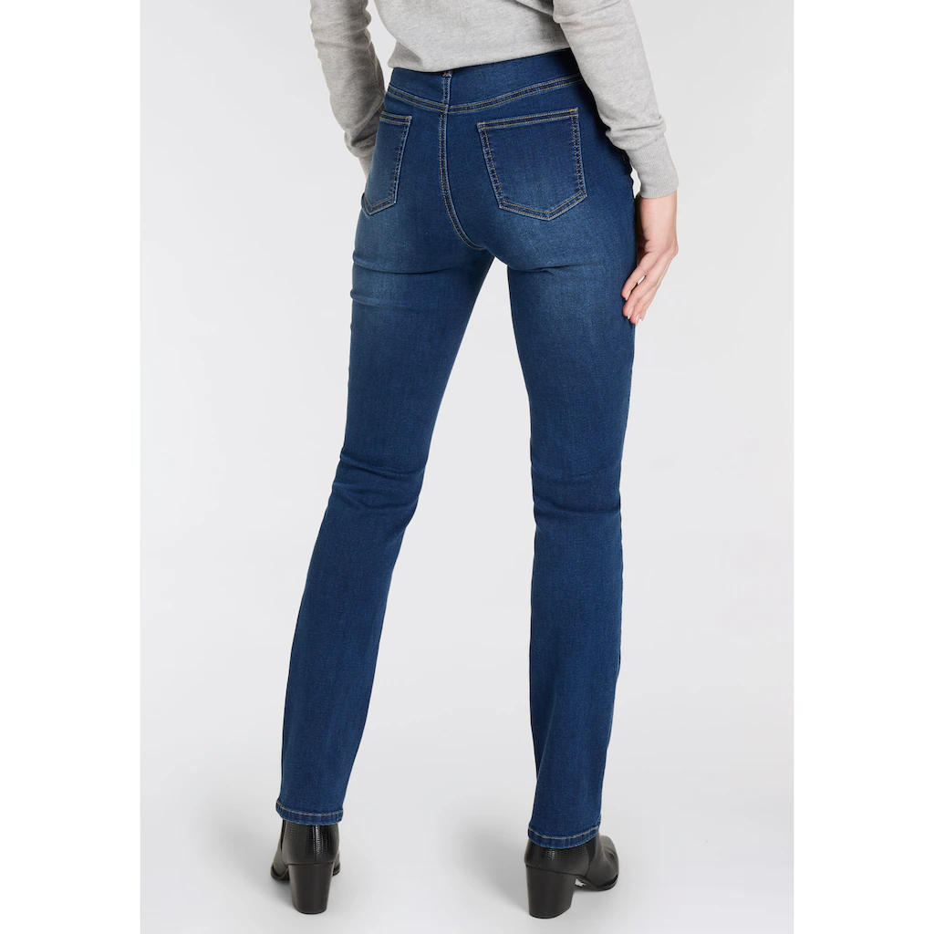 Arizona Gerade Jeans »Ultra-Stretch« Normale Passform Comfort Fit Used-Look-Waschung