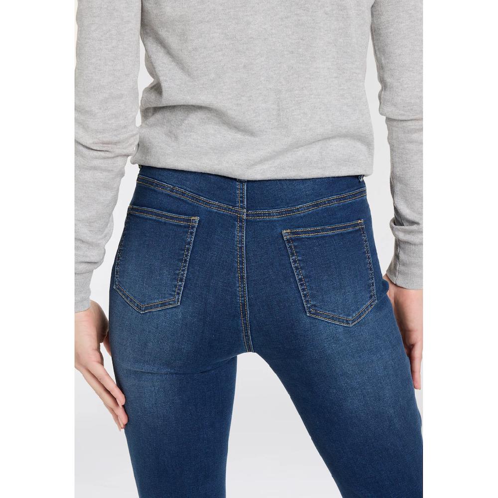 Arizona Gerade Jeans »Ultra-Stretch« Normale Passform Comfort Fit Used-Look-Waschung