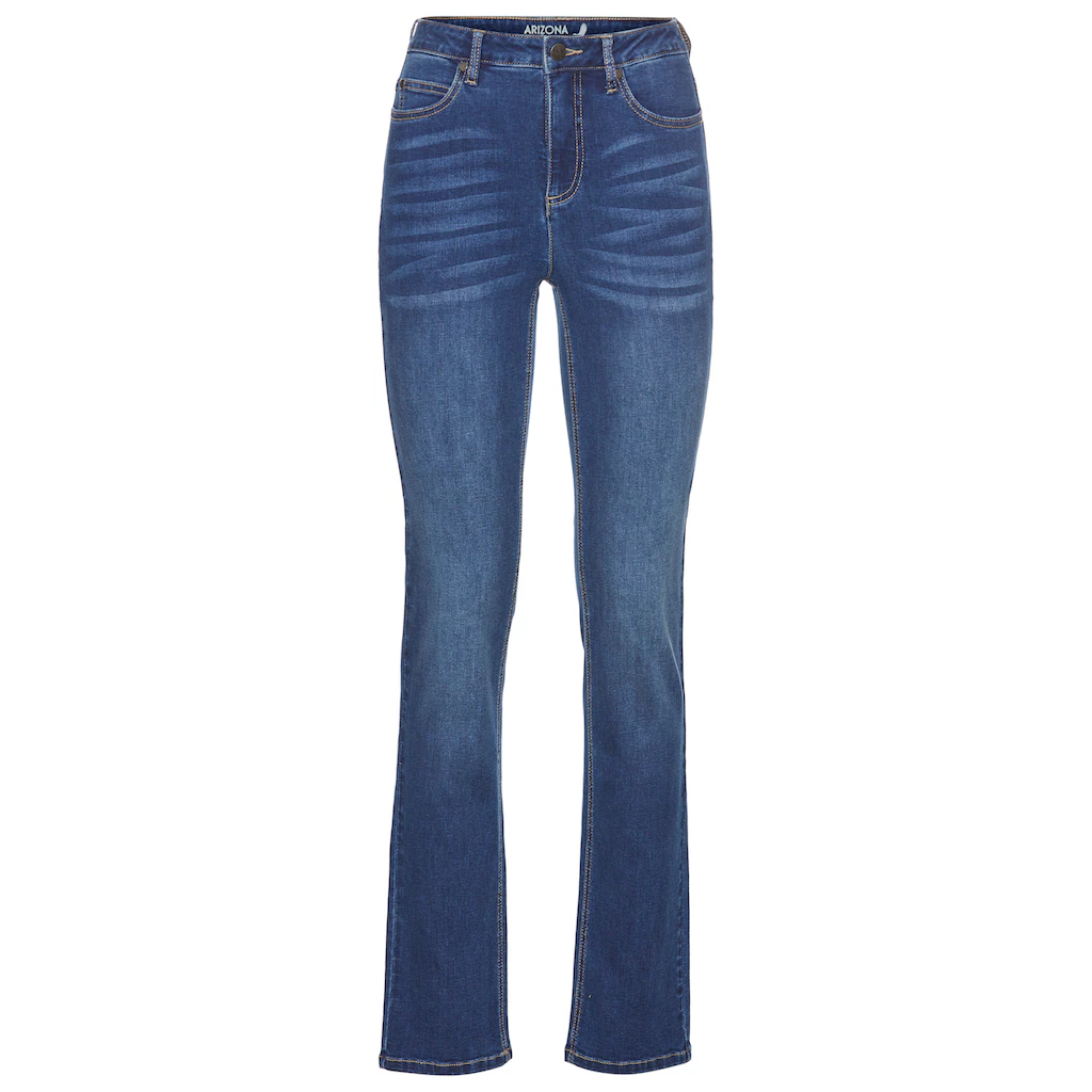 Arizona Gerade Jeans »Ultra-Stretch« Normale Passform Comfort Fit Used-Look-Waschung