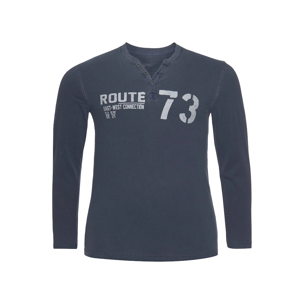 Arizona Henleyshirt Langarm Casual Rundhalsausschnitt Aus Baumwolle ▷ Für