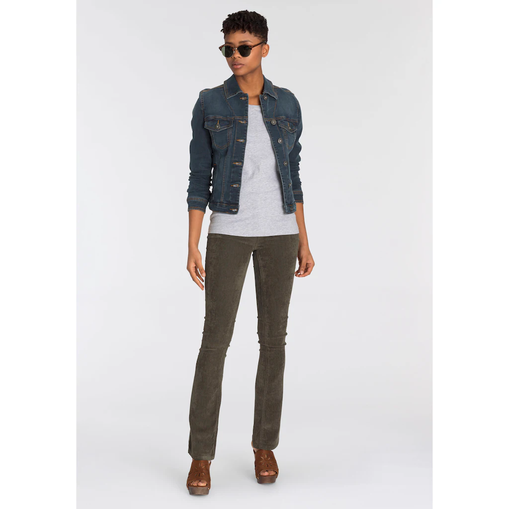Arizona Jeansjacke Aus Baumwollmischung Figurbetont In Stretch-Qualität