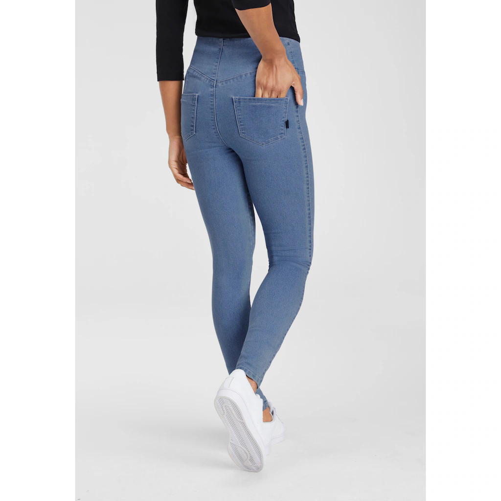 Arizona Jeansjeggings Extra-eng Geschnittene Beinform Hohe Leibhöhe