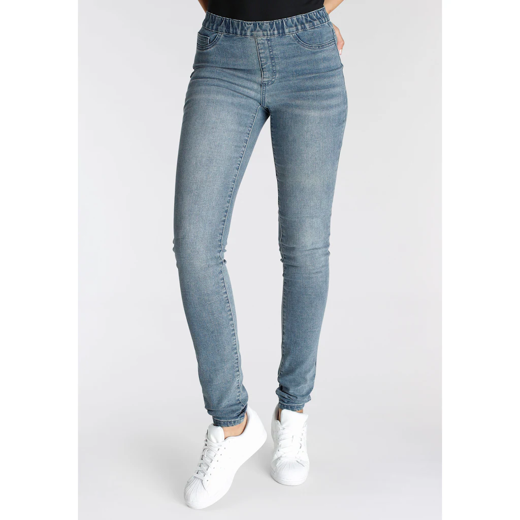 Arizona Jeansjeggings »mit leichtem Thermo Effekt« extra-eng geschnitten hohe Leibhöhe mit Coinpocket