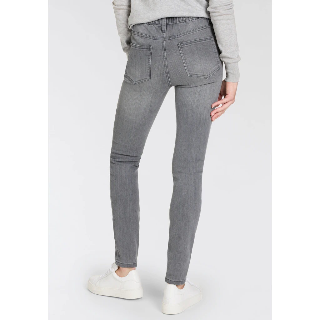 Arizona Jeansjeggings (Packung 2er-Pack) Enge Passform Röhrenjeans Used-Look-Waschung Hohe Leibhöhe