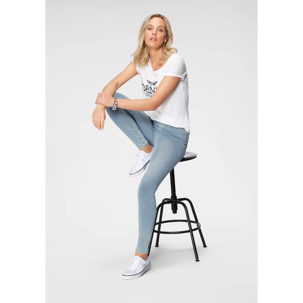 Arizona Jogg Pants »High Waist« Extra-eng Geschnitten Knöchellange Beinform Hoher Bund