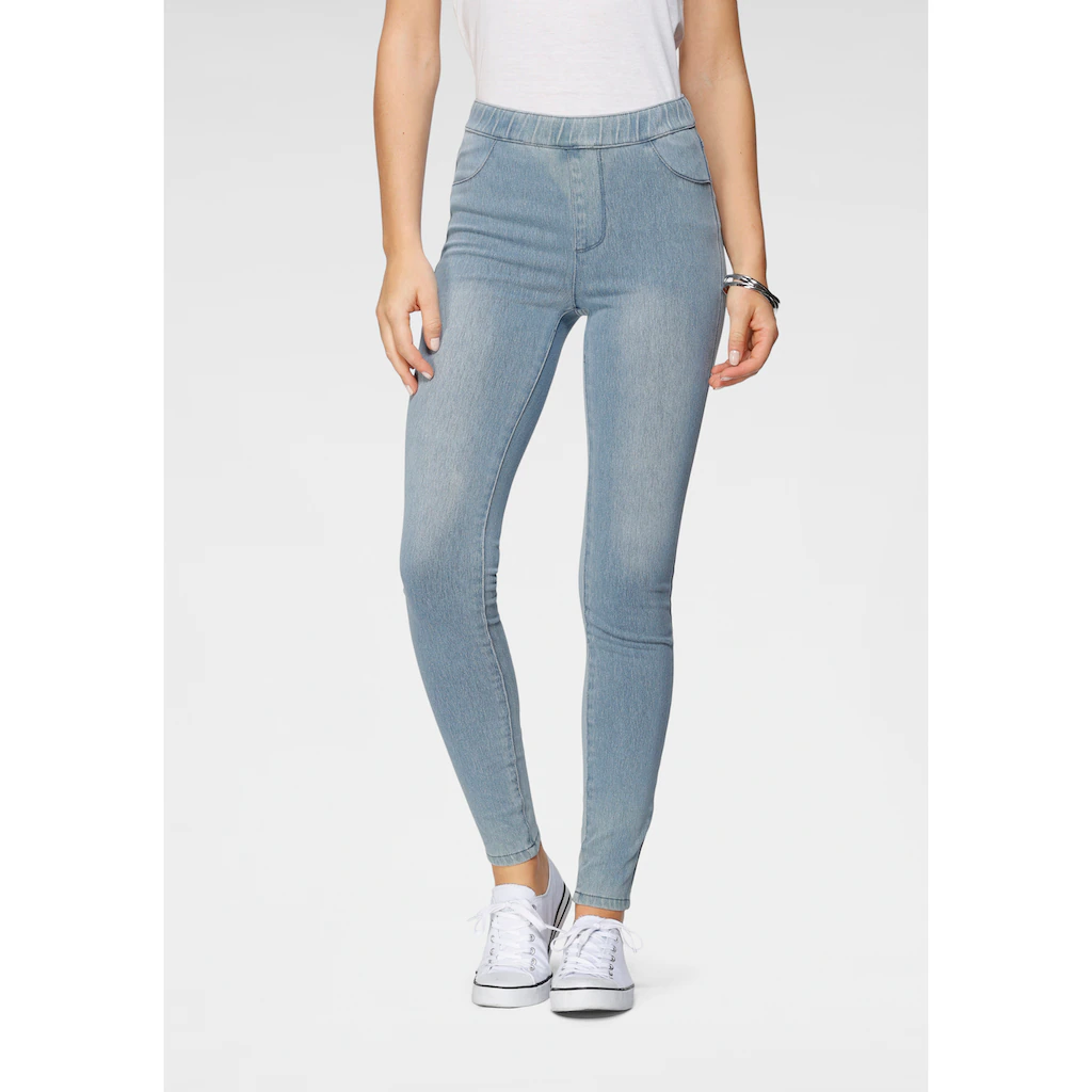 Arizona Jogg Pants »High Waist« extra-eng geschnitten knöchellange Beinform hoher Bund