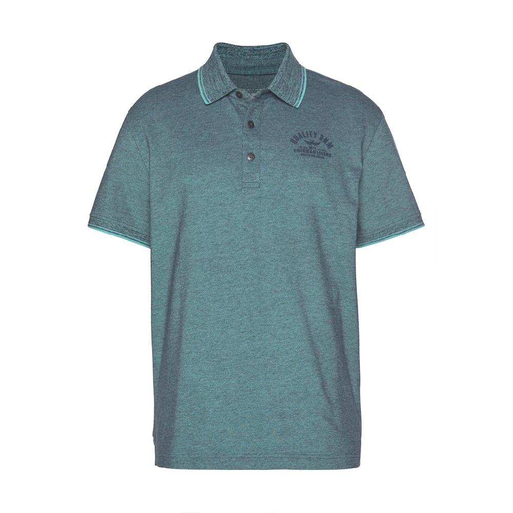 Arizona Poloshirt Kurzarm Mit Polokragen Mit Print-Applikationen Aus Piqué-Stoff ▷ Bestellen