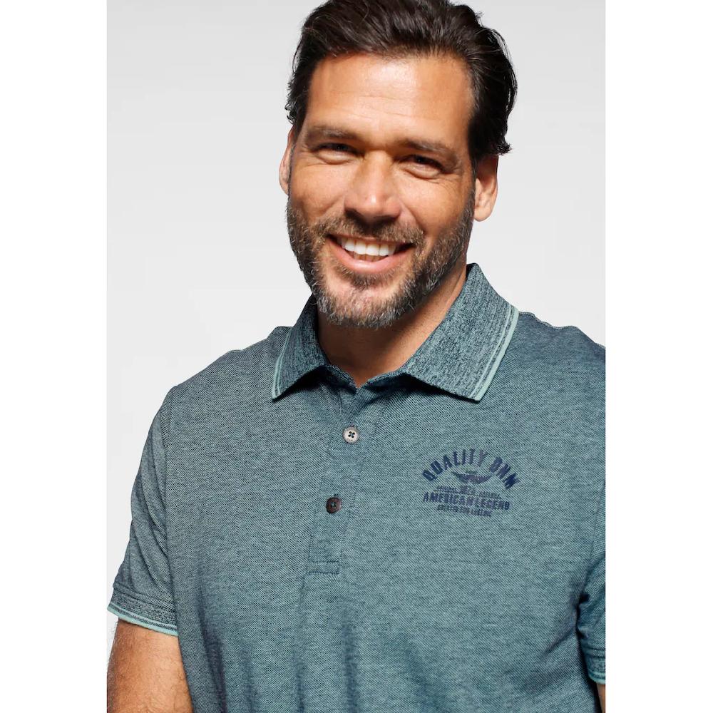 Arizona Poloshirt Kurzarm Mit Polokragen Mit Print-Applikationen Aus Piqué-Stoff ▷ Bestellen