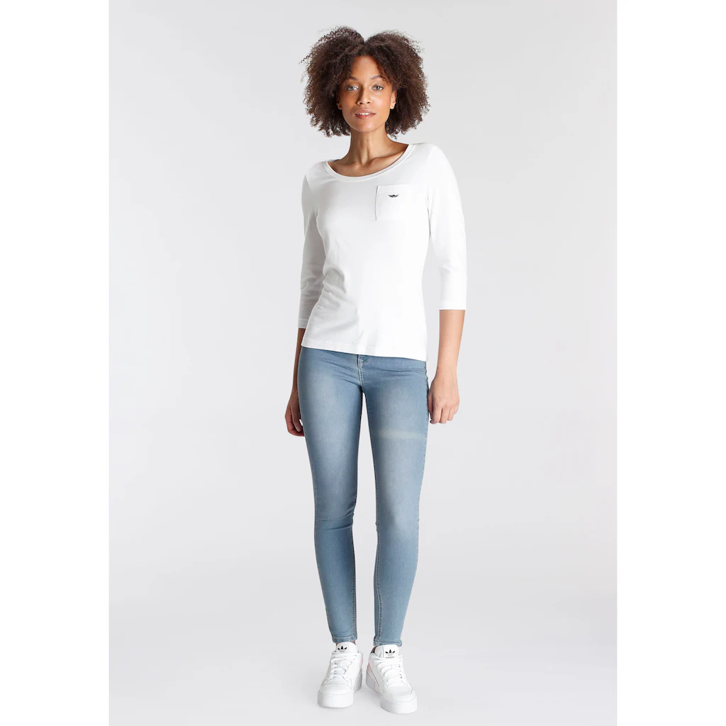 Arizona Skinny-fit-Jeans »Ultra Stretch« Extra-eng Geschnittene Beinform Modische Used-Waschung