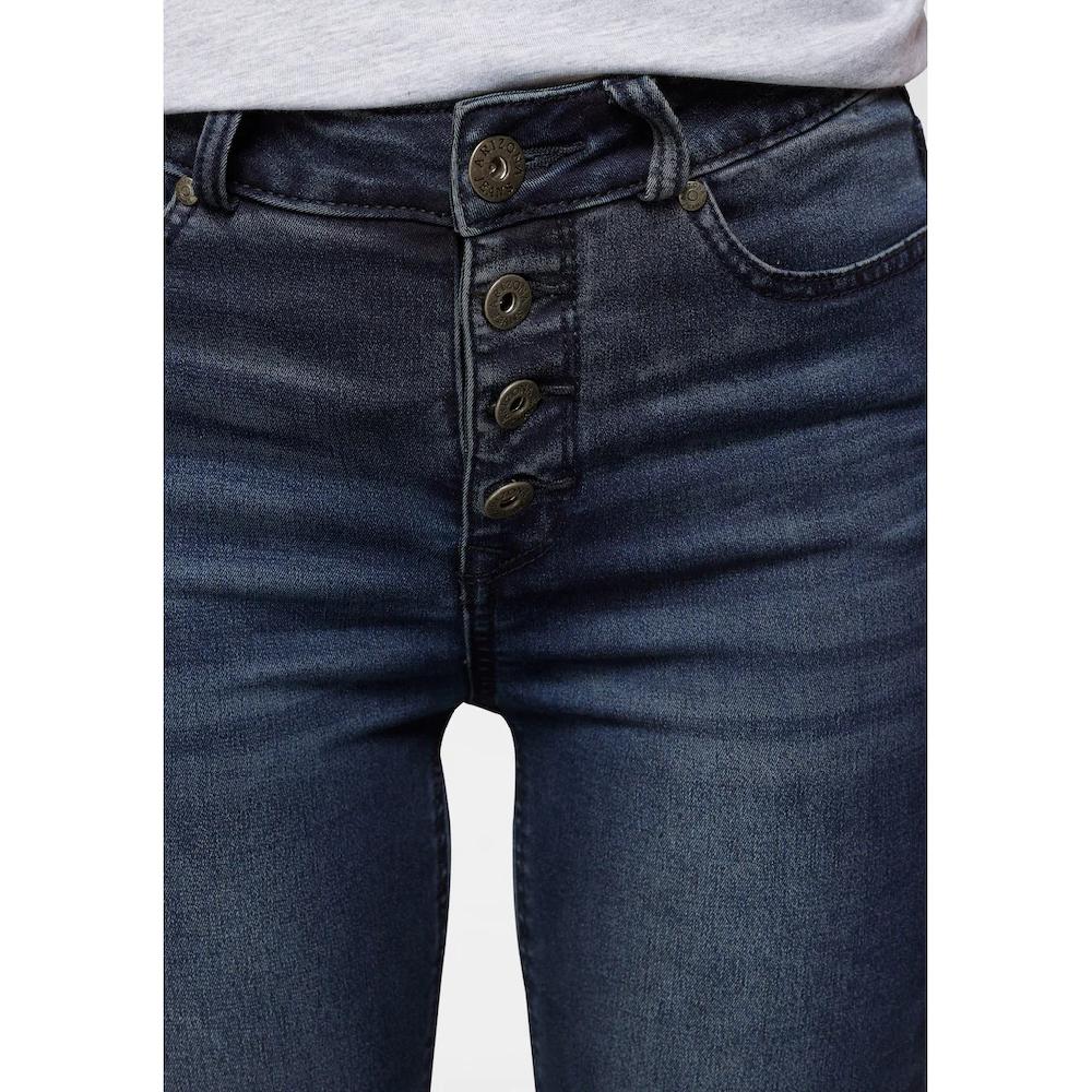 Arizona Skinny-fit-Jeans »Ultra Stretch« Extra-enger Beinschnitt Hohe Leibhöhe Knöchellang