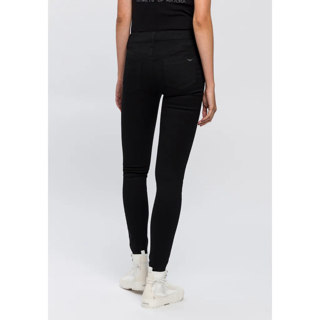 Arizona Skinny-fit-Jeans »Ultra Stretch« Skinny-fit Mit Used-Look-Crinkles Niedrige Leibhöhe