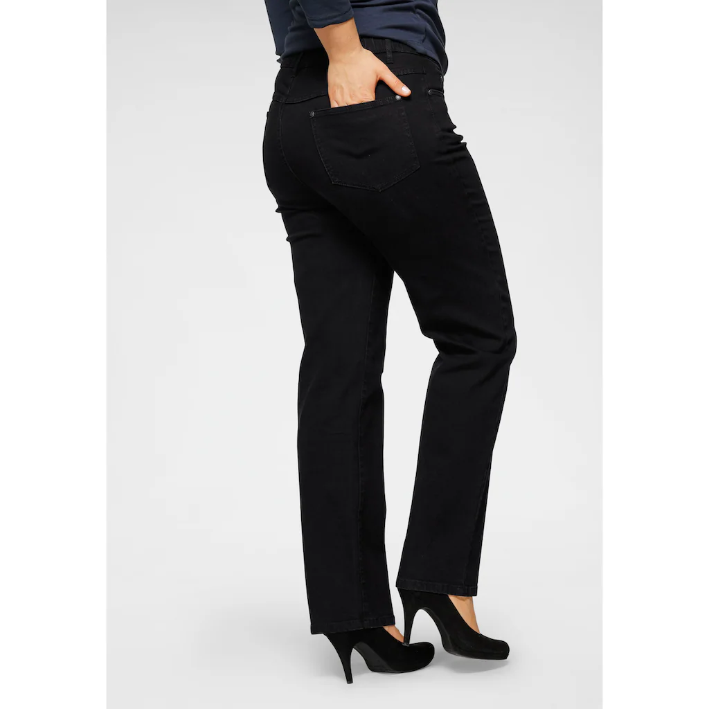 Arizona Straight-Jeans »Curve-Collection« Bequeme Passform Gerade Beinform Hohe Leibhöhe