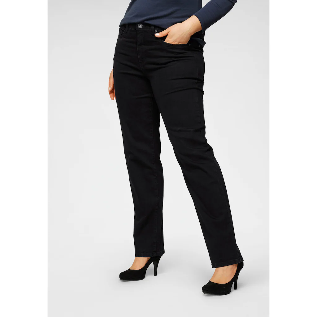 Arizona Straight-Jeans »Curve-Collection« bequeme Passform gerade Beinform hohe Leibhöhe