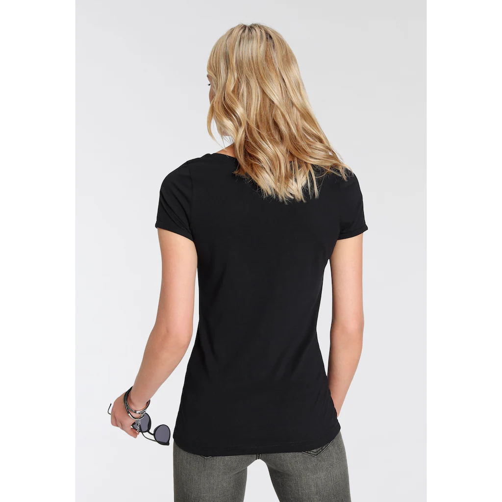 Arizona T-Shirt Kurzarm Figurbetont Basic-Stil Aus Baumwollmischung