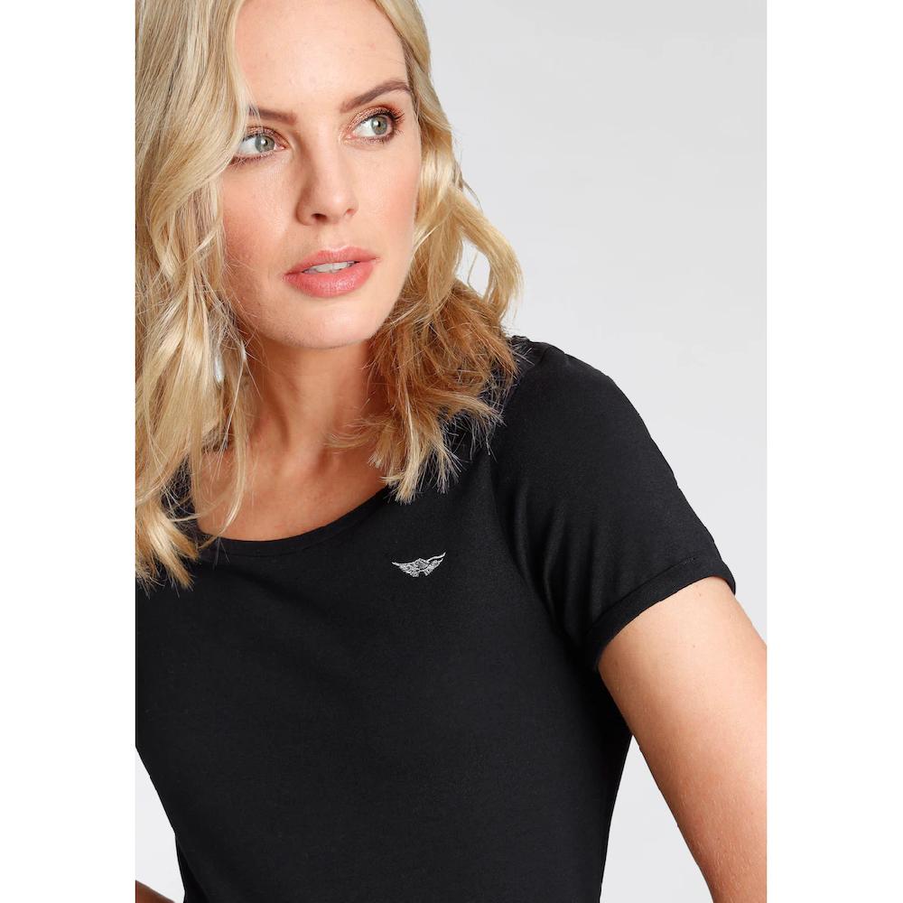 Arizona T-Shirt Kurzarm Figurbetont Basic-Stil Aus Baumwollmischung