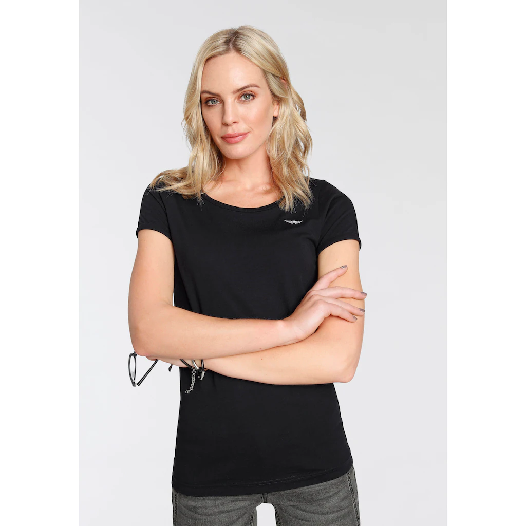 Arizona T-Shirt Kurzarm figurbetont Basic-Stil aus Baumwollmischung