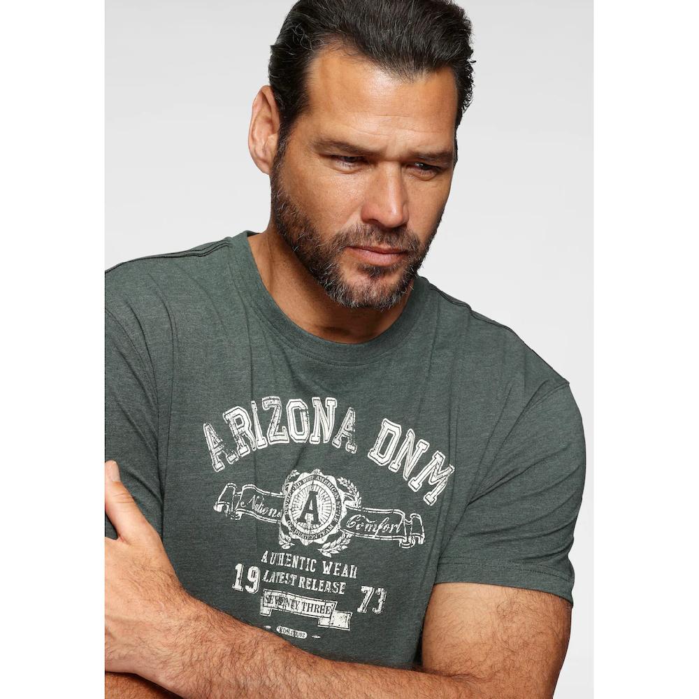 Arizona T-Shirt Kurzarm Melierte Optik Rundhalsausschnitt Aus Single Jersey ▷ Für