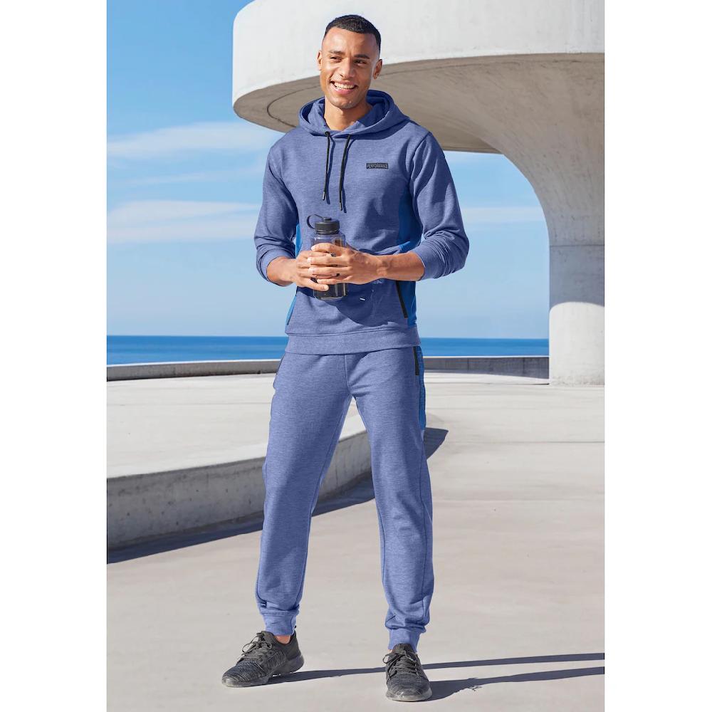 AUTHENTIC LE JOGGER Kapuzenpullover »- Sport-Hoodie« Melierte Optik Mit Reißverschlusstasche Auf Rechnung Bestellen