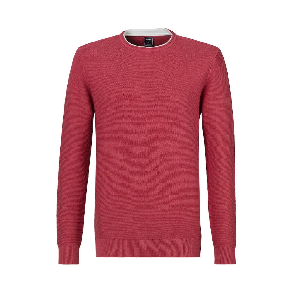 AUTHENTIC LE JOGGER Strickpullover Mit Double-Layer Optik Pullover Aus Reiner Baumwolle