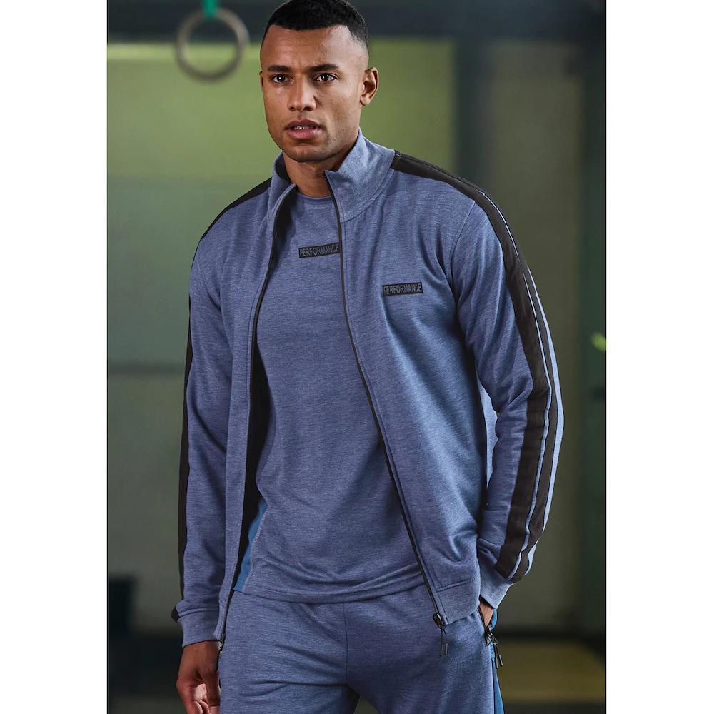 AUTHENTIC LE JOGGER Sweatjacke »- Sportjacke« mit seitlichen Streifen und Taschen ▷ für