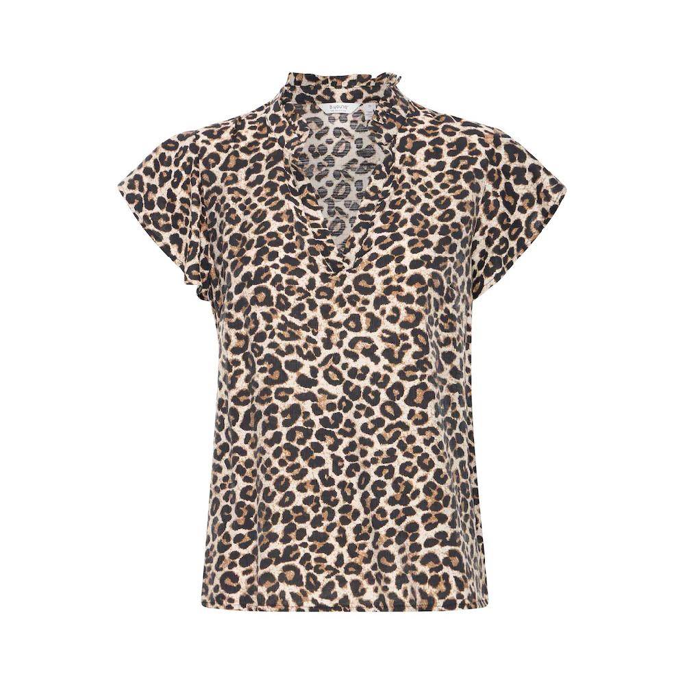 b.young Kurzarmbluse »Kurzarmbluse BYHINVA LEOPARD BLOUSE 2 -«