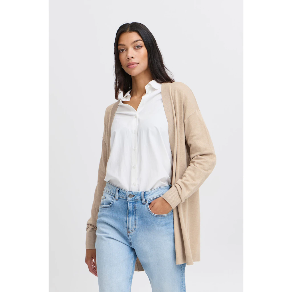 B.young Strickjacke »Strickjacke BYMMMORLA LONG CARDIGAN -«