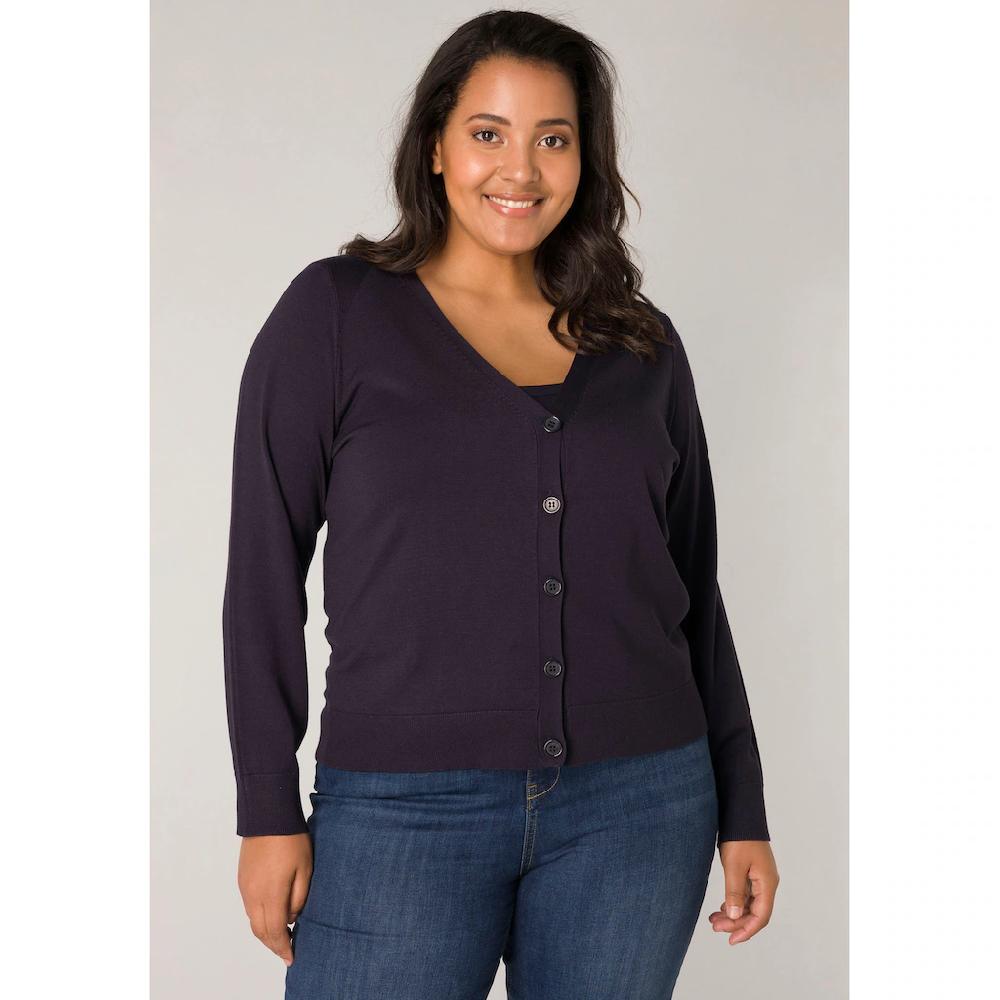 Base Level Curvy Cardigan »BAS-YVONNE«