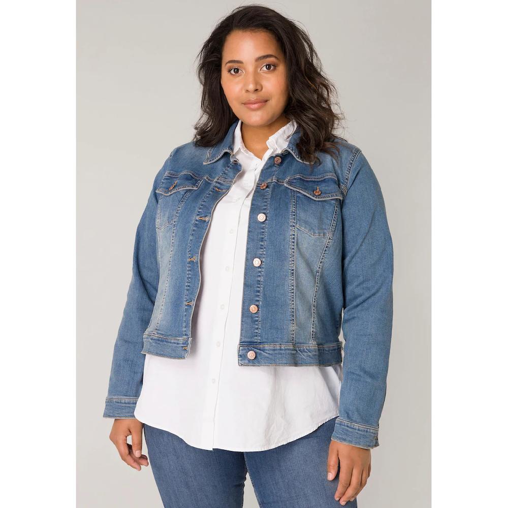 Base Level Curvy Jeansjacke »BAS-Yamila« Modisches Basic