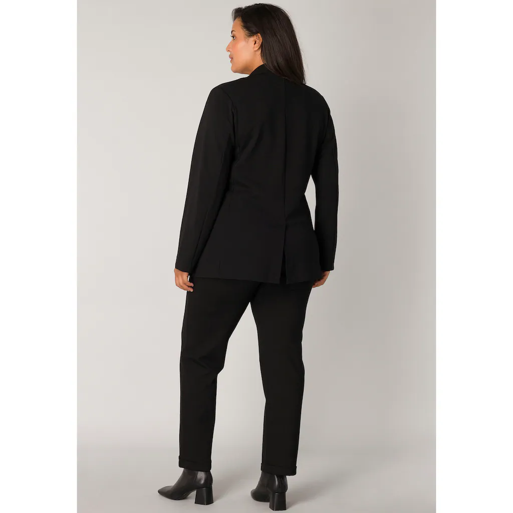 Base Level Curvy Jerseyblazer Mit Taschenklappen