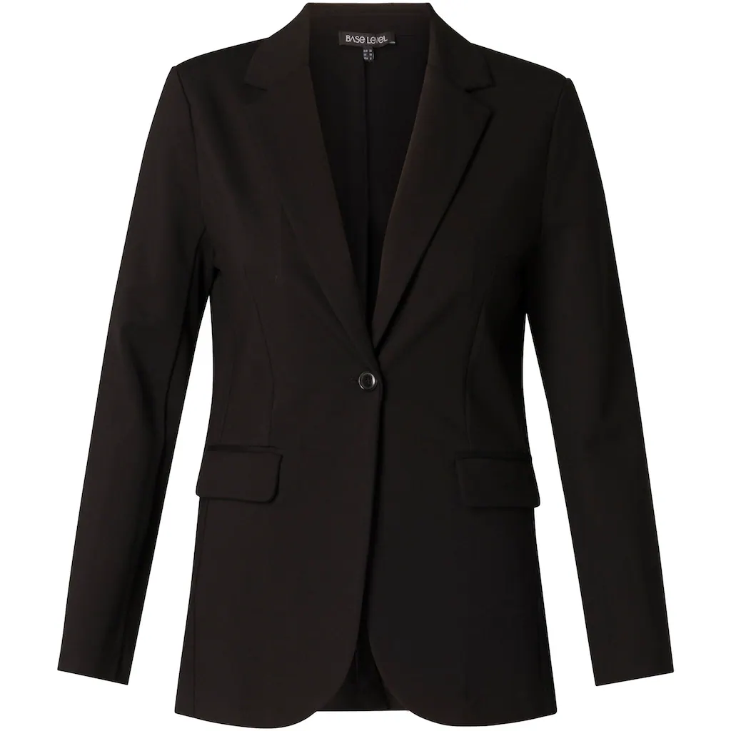 Base Level Curvy Jerseyblazer Mit Taschenklappen