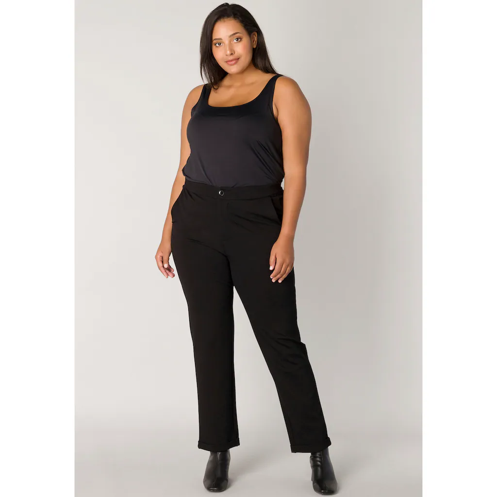 Base Level Curvy Jerseyhose Mit Umschlagsaum