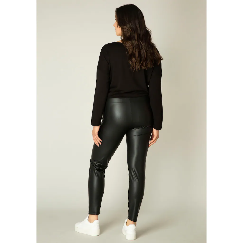 Base Level Curvy Leggings »Alene« In leicht glänzender Lederimitat-Optik