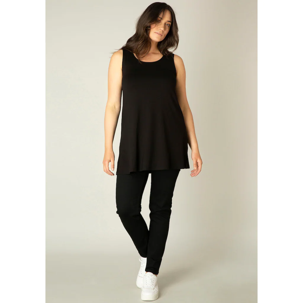 Base Level Curvy Longshirt »Abbigale« Leicht Ausgestellte A-Form