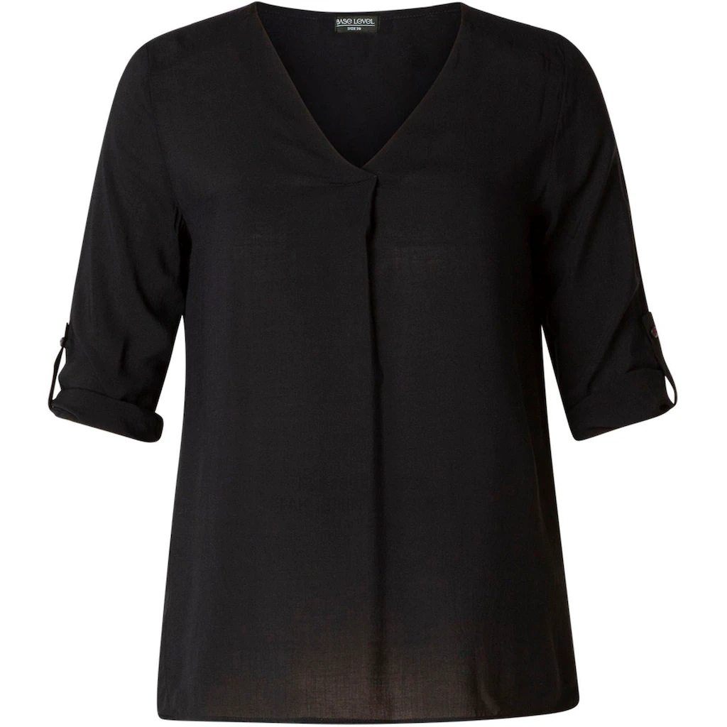 Base Level Curvy Shirtbluse »Yanina« Mit V-Ausschnitt