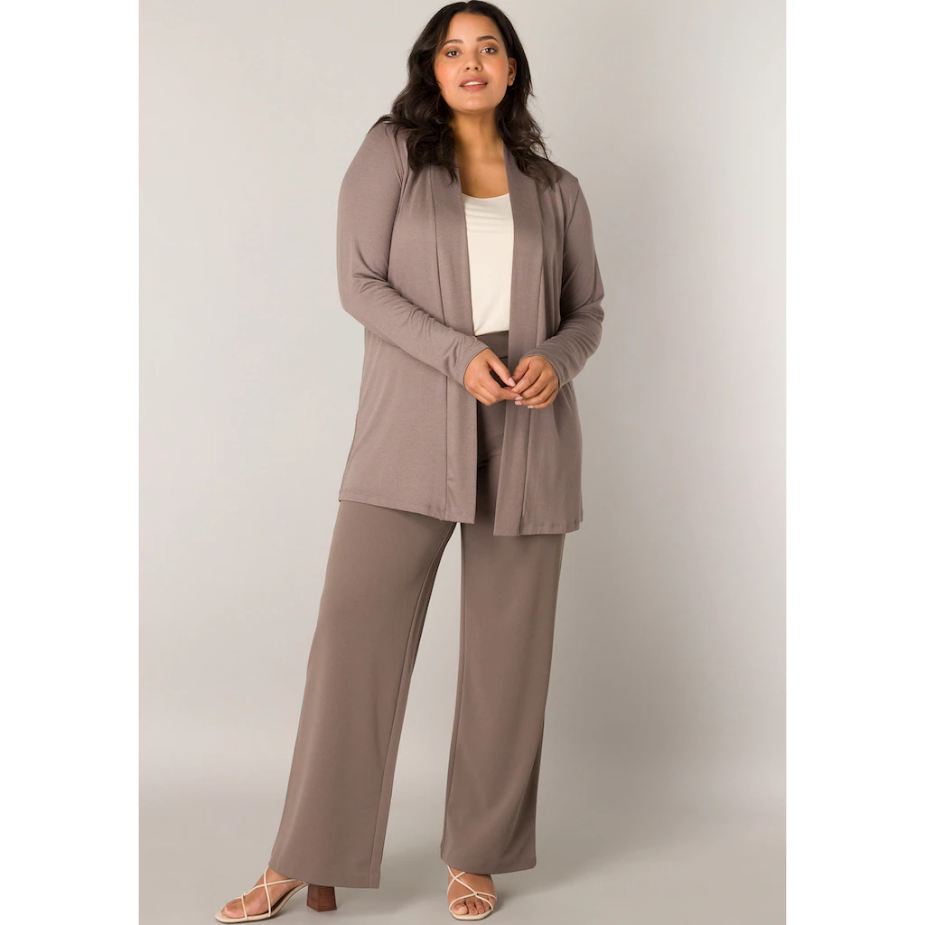 Base Level Curvy Strickjacke »Ayla« Im Verschlusslosen Design