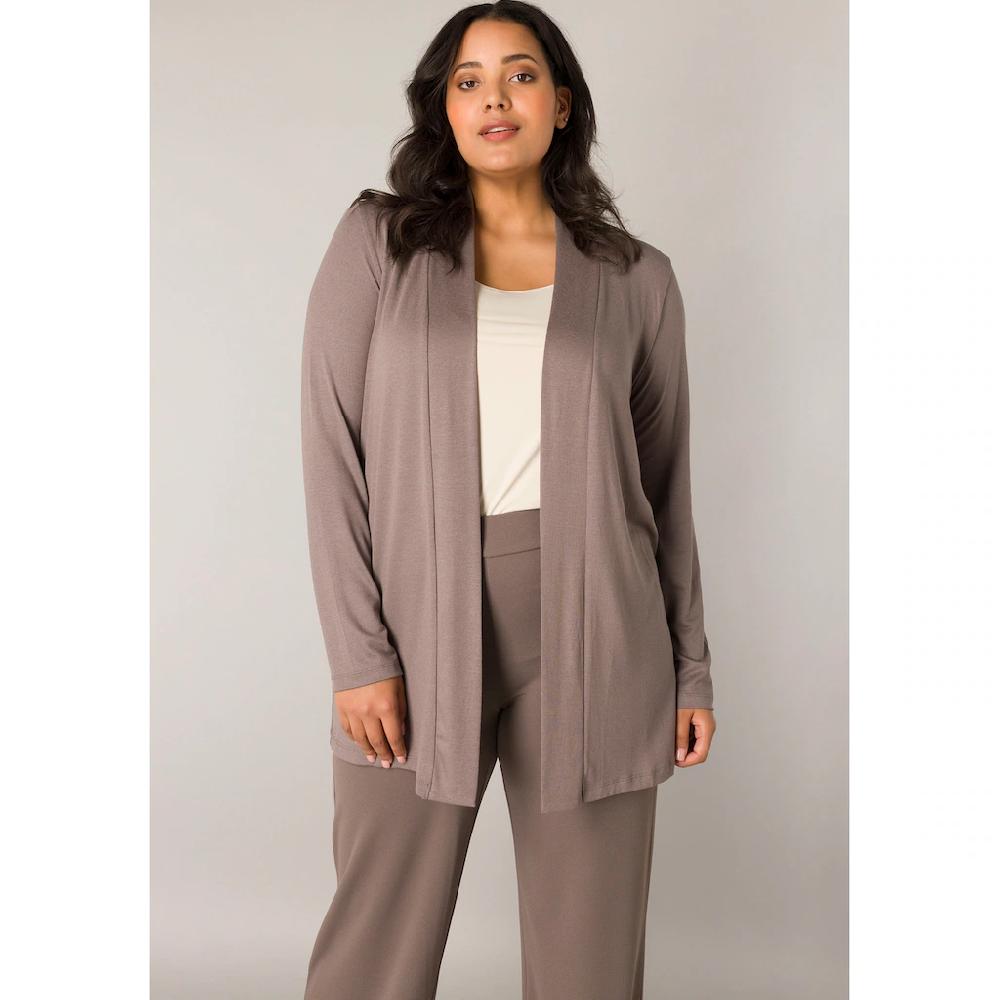 Base Level Curvy Strickjacke »Ayla« im verschlusslosen Design