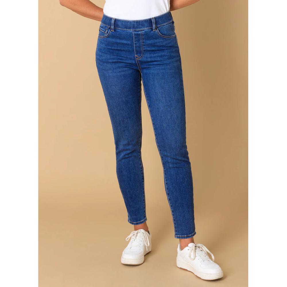Base Level Jeggings »Anabel« In Blauer Waschung