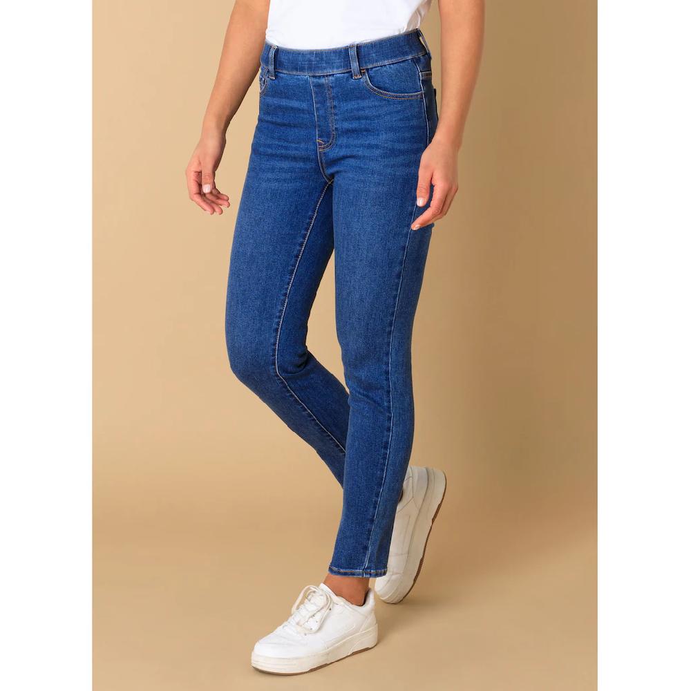 Base Level Jeggings »Anabel« in blauer Waschung