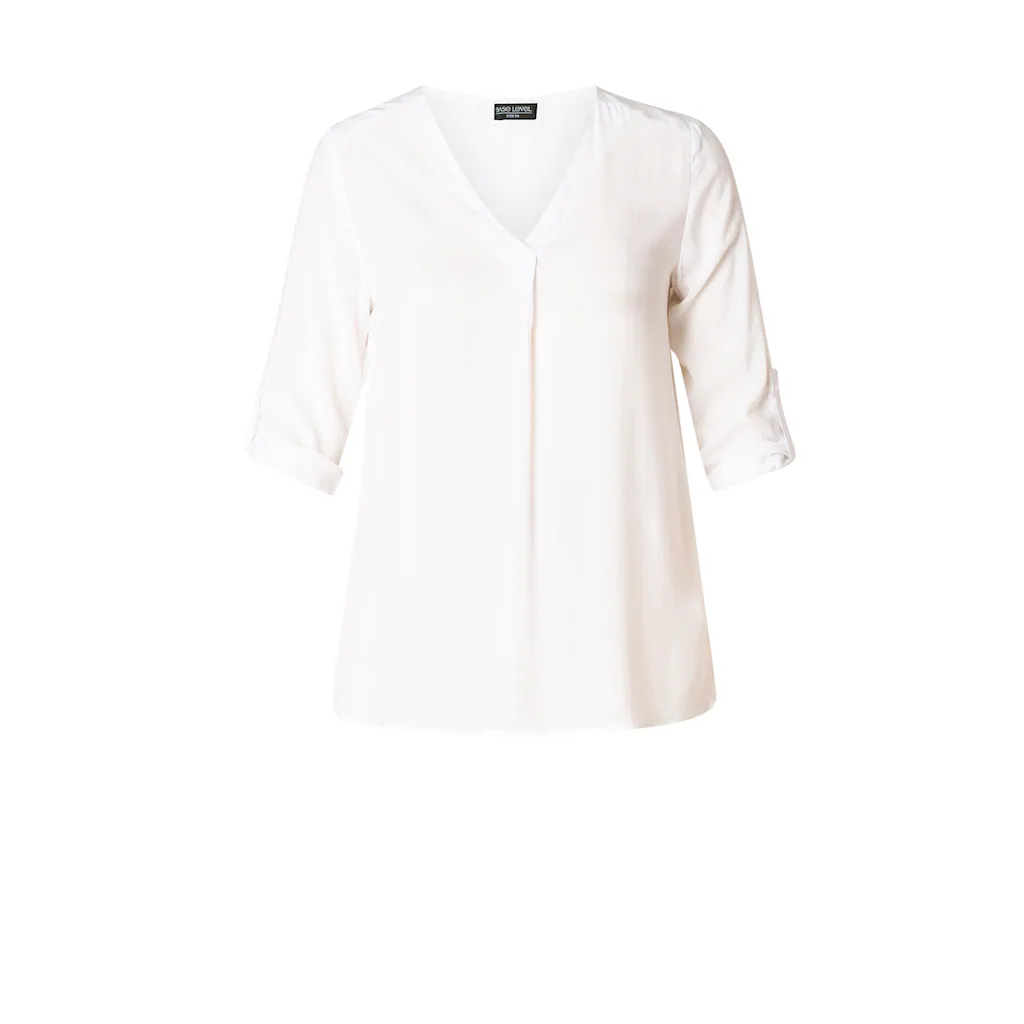 Base Level Shirtbluse Mit V-Ausschnitt