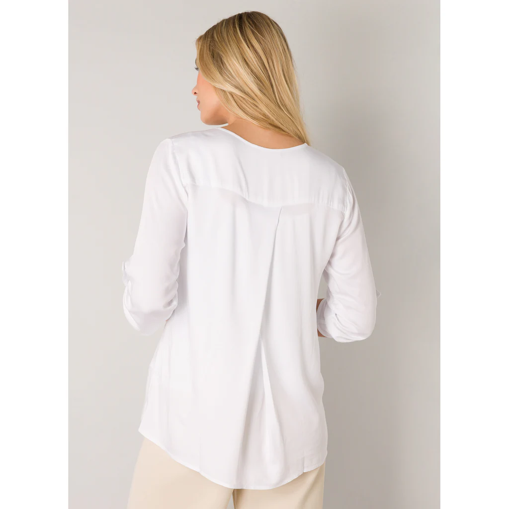 Base Level Shirtbluse Mit V-Ausschnitt