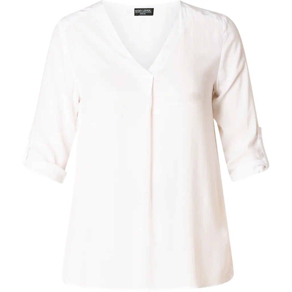 Base Level Shirtbluse Mit V-Ausschnitt