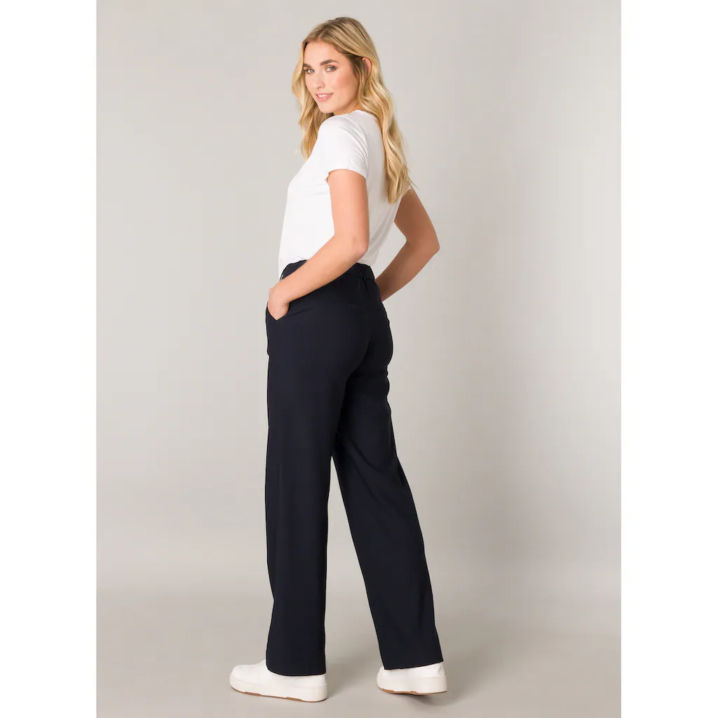 Base Level Stoffhose Mit Schlag Und Elasthan