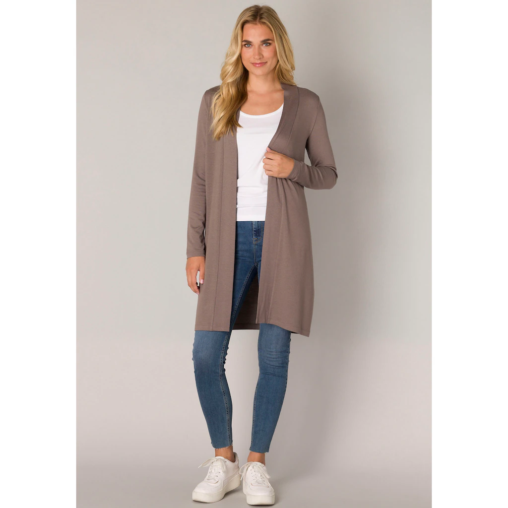 Base Level Strickjacke In Melierter Optik