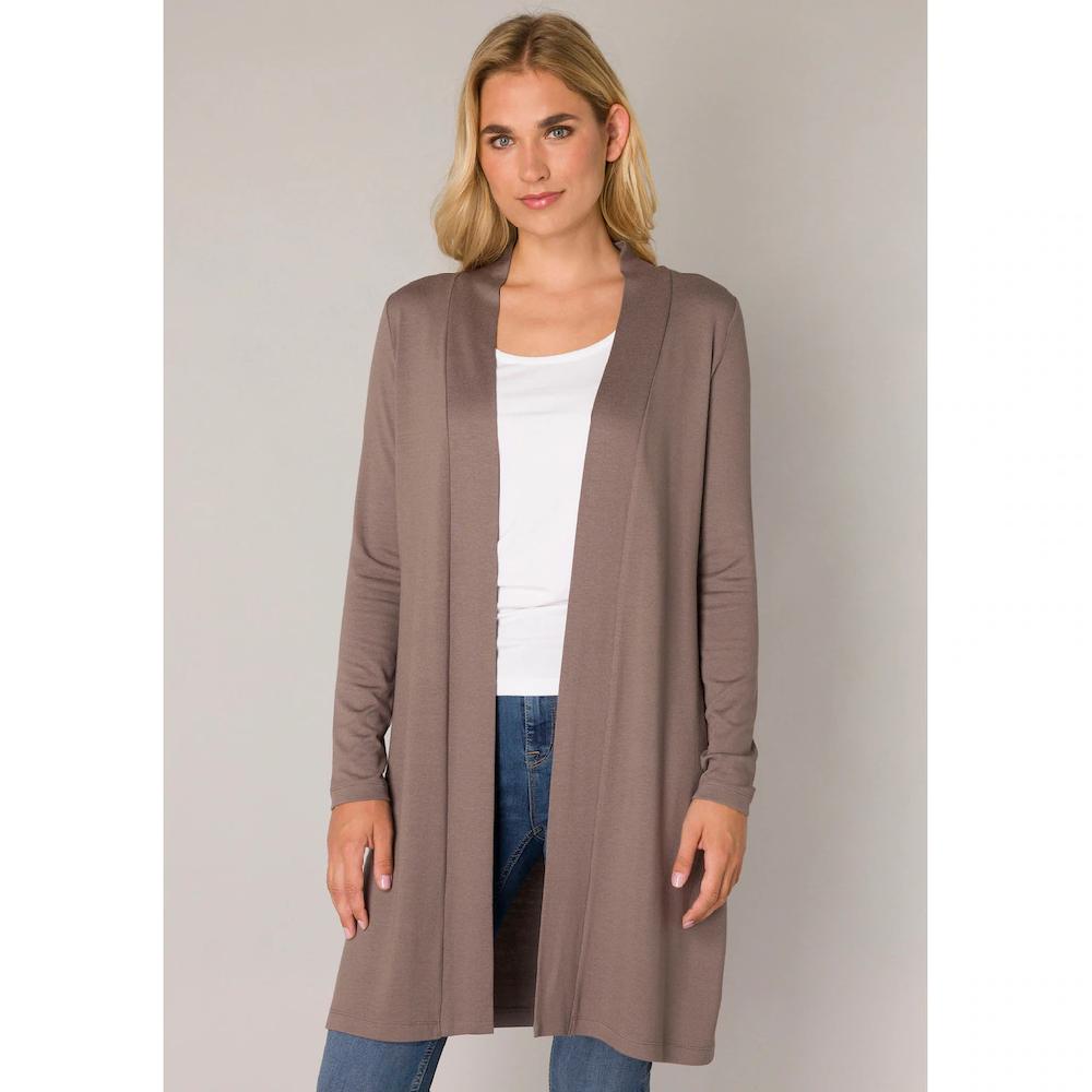 Base Level Strickjacke in melierter Optik