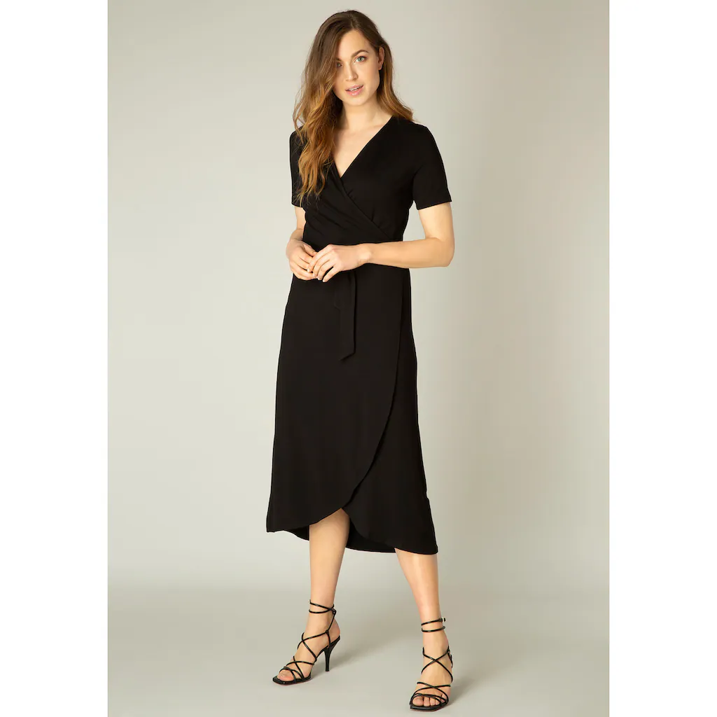 Base Level Wickelkleid »Yvie« In bequemer elastischer Qualität