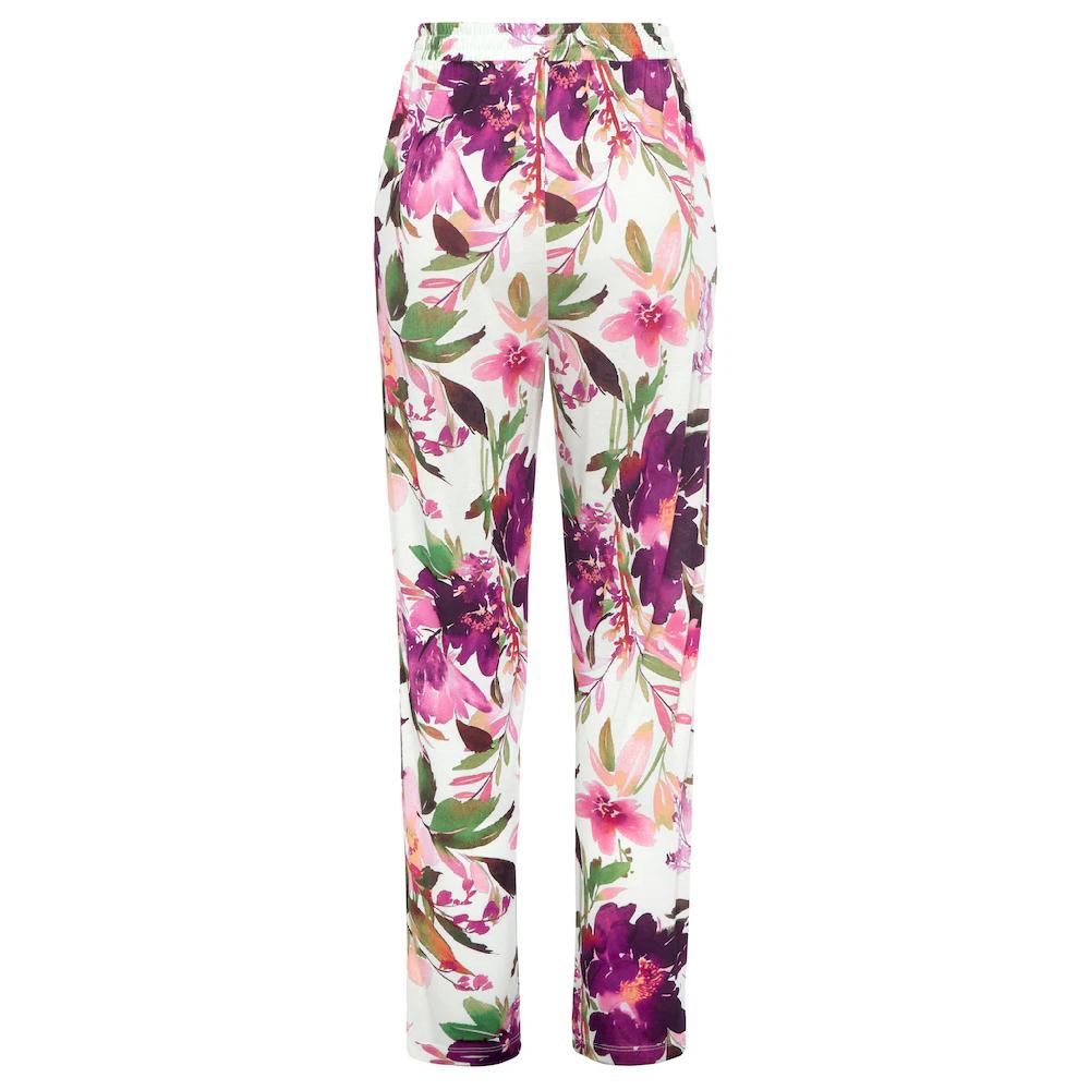 Beachtime Jerseyhose Mit Blumendruck Und Elastischem Bund Sommerhose Strandhose