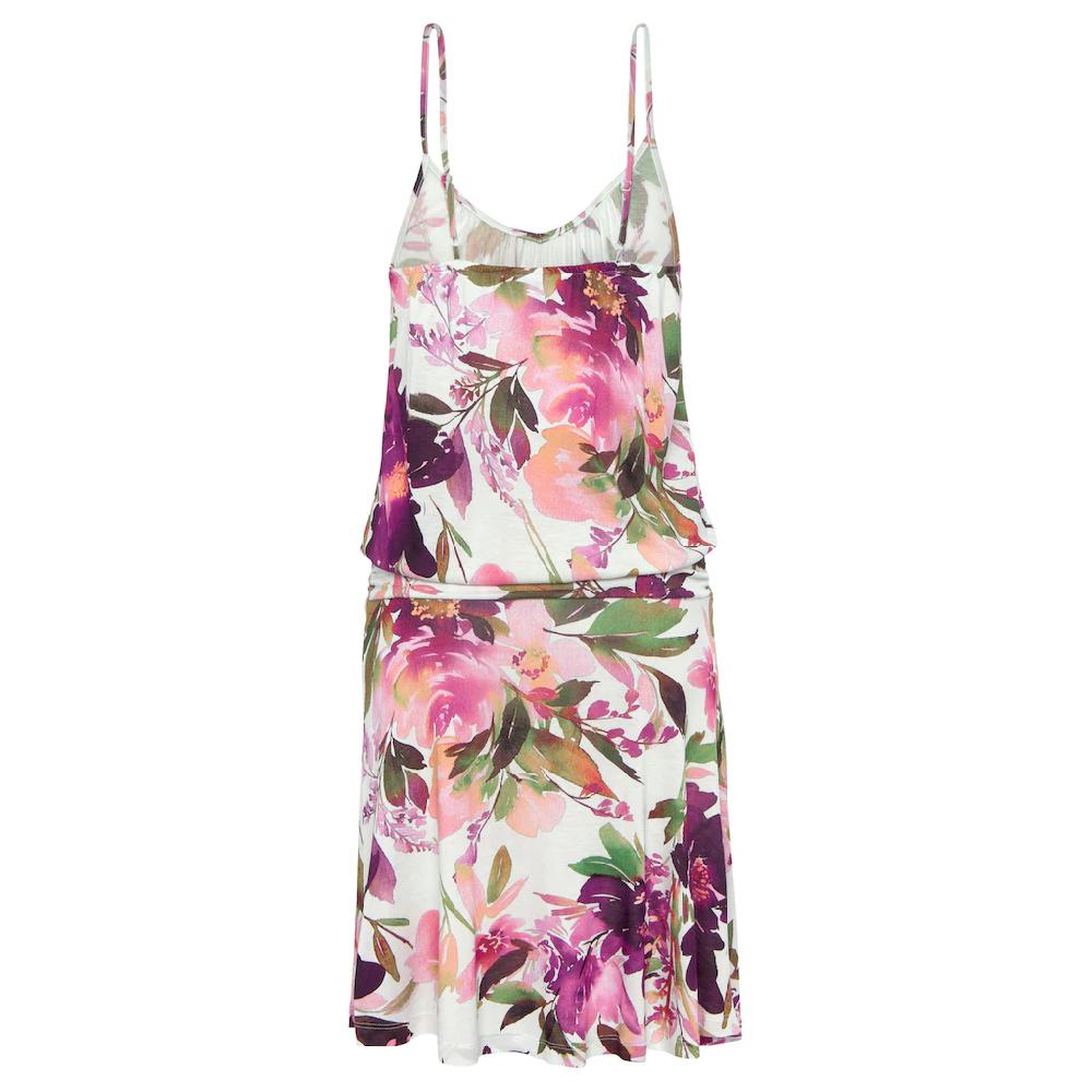 Beachtime Jerseykleid Mit Blumendruck Und Dezenter Raffung Sommerkleid Strandkleid